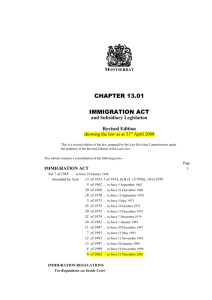 Immigration Act - Department of Labour