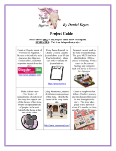By Daniel Keyes Project Guide Please choose ONE of the projects