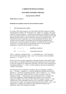 Simultaneous equation systems in macroeconomic