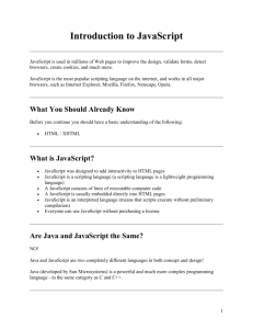 Introduction to JavaScript