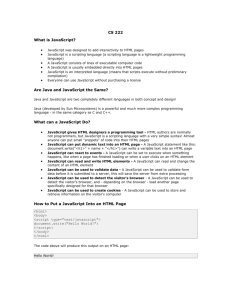 What is JavaScript