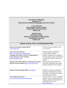 Output, Income, Price, and Employment Data