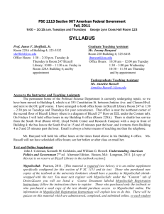 PSC 1113 Section 007 American Federal Government Fall, 2011 9