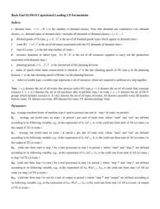 Back-End SLIM-O Capacitated Loading LP Formulation