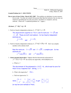 Problem Set 2 solutions