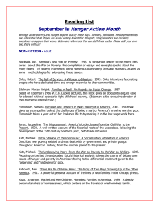 Hunger Awareness Reading List