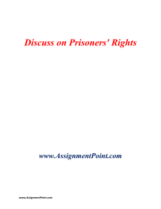 Discuss on Prisoners' Rights