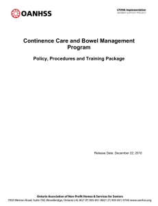 Continence Care and Bowel Management Program