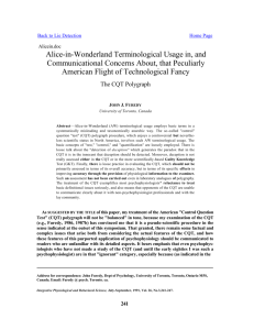 Alice-in-Wonderland Terminological Usage in, and