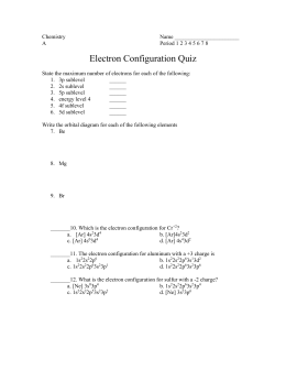 electron configuration 1s22s22p63s2 Configuration Electron Worksheet Practice