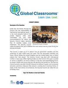 Security Council Description of the Committee Under the UN Charter
