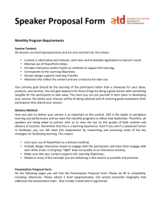 Presentation proposal form