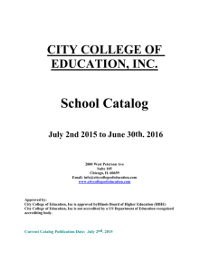 Catalog2016 2 KB - City College of Education