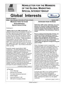 Global Interests - University of New Hampshire