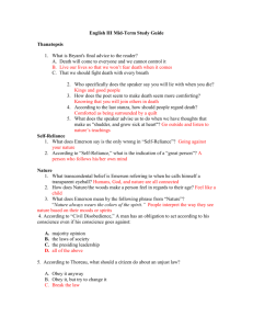 English III Mid-Term Study Guide