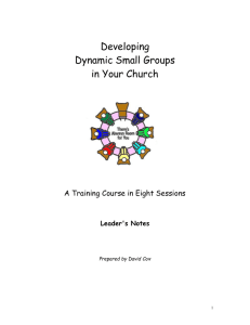 Small Groups Leader's Guide