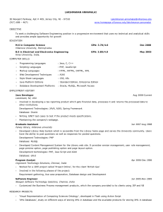 resume in  format