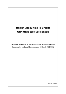 Health Inequities in Brazil - National Commission on Social