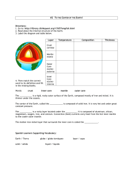 Earth's Interior Worksheet