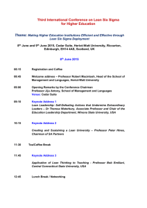 Conference Agenda - Heriot