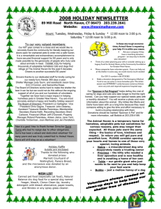 newsletter holiday 2008