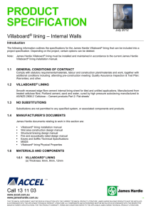 Villaboard® Lining Product Specification