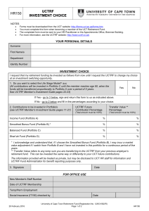 HR150 - UCT Administrative Forms