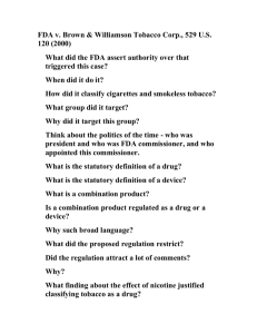FDA v. Brown & Williamson Tobacco Corp., 529 US 120 (2000)