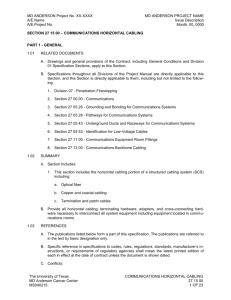 Communications Horizontal Cabling