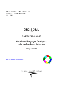 Introduction to XML in DB2 v4.0 (january 2006)