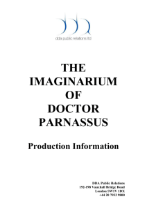 THE IMAGINARIUM OF DOCTOR PARNASSUS Production