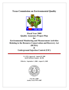 Texas Commission on Environmental Quality Fiscal Year 2009