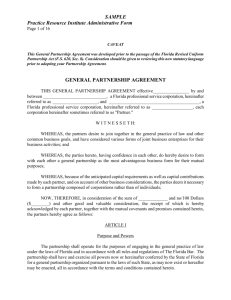 General Partnership Agreement
