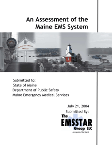 An Assessment of the Maine EMS System