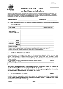 an application form