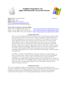 Apple and Microsoft: 1975 to the Present.