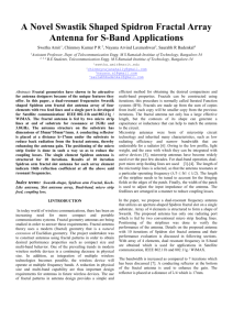 A Novel Swastik Shaped Spidron Fractal Array Antenna for