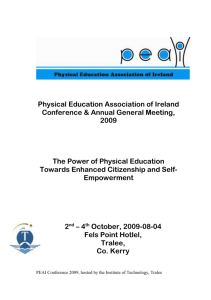 Physical Education Association of Ireland Conference & Annual