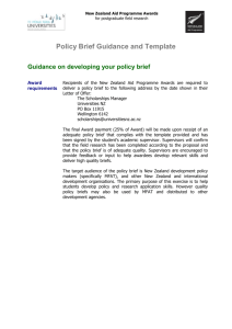 Policy Brief Guidance and Template