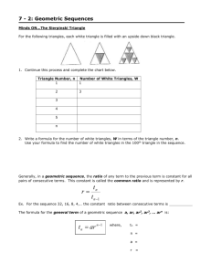 7-2 Geometric Sequences