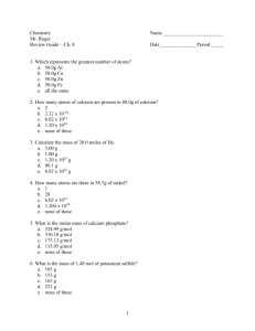 Chemistry Name Mr. Reger Review Guide – Ch. 8 Date Period