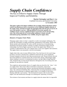 Supply Chain Confidence