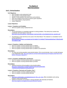 Math Remediation Pre Alg A.8