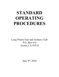 standard operating procedures - long prairie gun and archery club