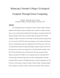 Reducing Colorado College's Ecological Footprint Through Green