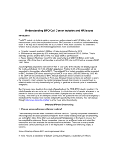 Understanding BPO/Call Center Industry and HR