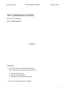 Course Catalogue - Commedia School