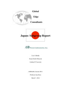 Japan Subgroup Report - Global Edge Consultants