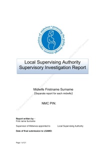Investigation Report Template - Local Supervising Authority
