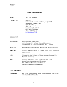 CURRICULUM VITAE - medical research pediculosis tropical